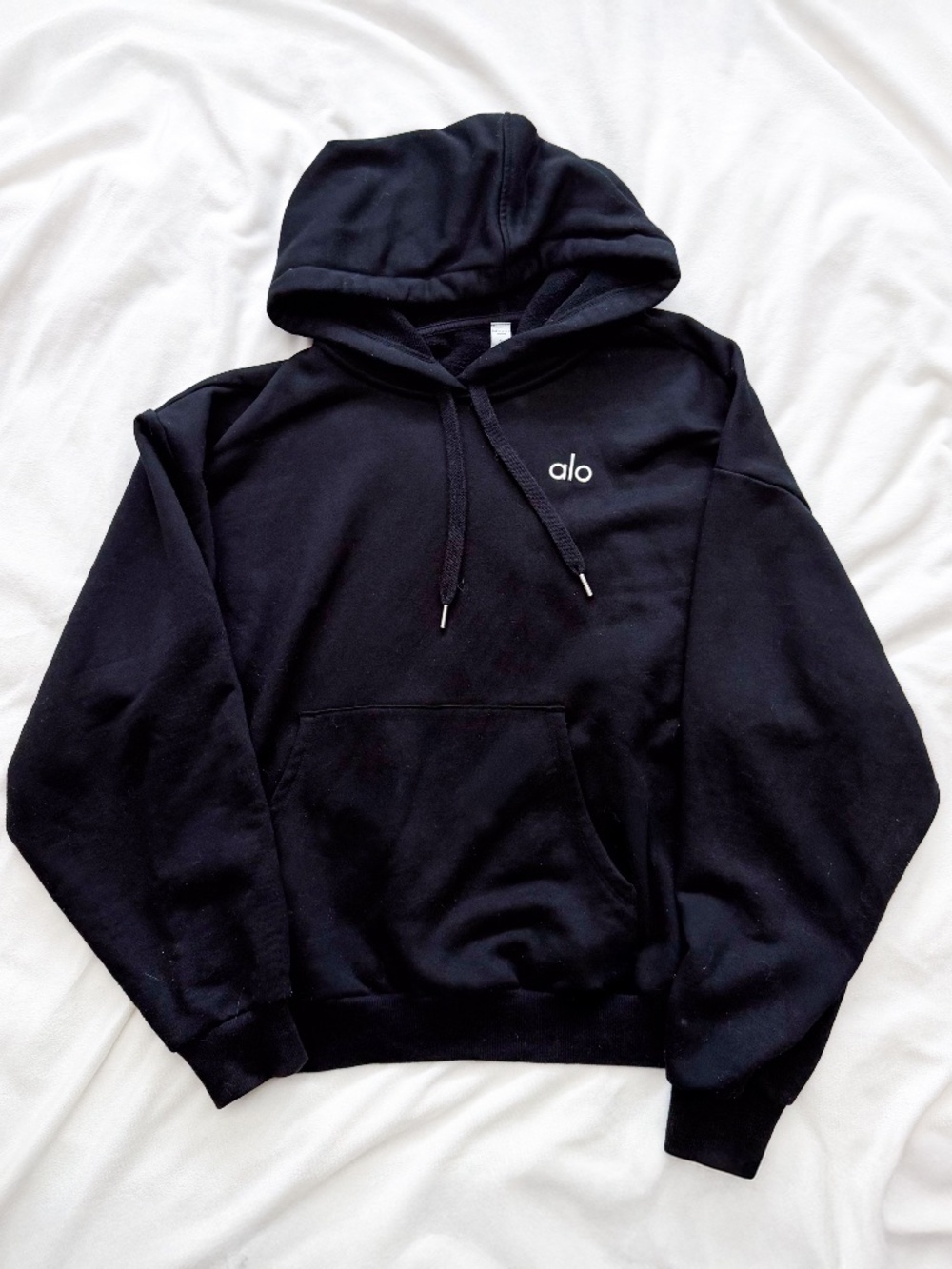 Alo Accolade Hoodie Sweatshirt - Black - Small